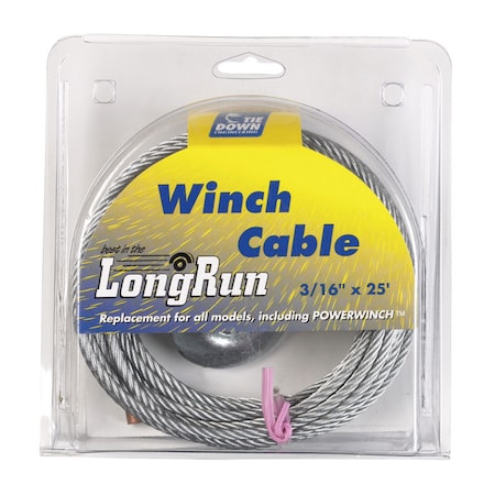 Tie Down Engineering Tie Down Engineering Galvanized Galvanized Steel 3/16 in. D X 25 ft. L Aircraft Cable 59386